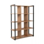 Libreria Denver 31 a cubi colore rovere quercia con profili antracite - immagine 3