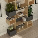 Libreria design Niho rovere antracite 120x171 Niho - immagine 2