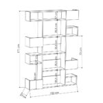 Libreria design Niho rovere antracite 120x171 Niho - immagine 4