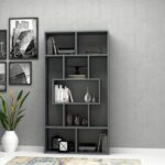 Libreria Face grigio cemento 90x30x170H cm. - immagine 2