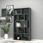 Libreria Face grigio cemento 90x30x170H cm.