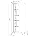 Libreria Jedda tortora con anta  80,6x191 - immagine 4