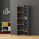 Libreria Oppa tortora turchese 60x162
