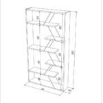 Libreria Tars rovere 84x24x157H - immagine 2