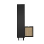 Libreria Vienna20A nera con frontali effetto vimini - immagine 6