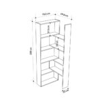 Libreria Wish estensibile angolare antracite 200h - immagine 9