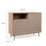 Madia Bali 01A 2 ante e vano a giorno effetto vimini - immagine 11