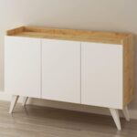 Madia Cok 3 ante rovere e bianco 120 - immagine 6