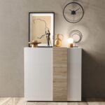 Madia contenitore Sabry 2 ante bianco lucido rovere Kadiz - immagine 2