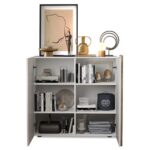 Madia contenitore Sabry 2 ante bianco lucido rovere Kadiz - immagine 3