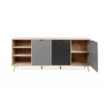 Madia Epik 56 rovere antracite grigio 3 ante vano a giorno - immagine 3