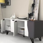 Madia Jasmine 4 ante 160x45x63H cm. bianco ghisa - immagine 4