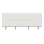 Madia Jose bianca 4 ante particolari oro 180x47x75h - immagine 5