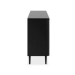 Madia KUTA51A nera 3 cassetti e 3 ante effetto rafia - immagine 6