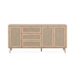 Madia KUTA51A rovere sonoma 3 cassetti e 3 ante effetto rafia - immagine 4