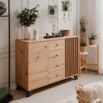 Madia Medan01B 2 ante e 4 cassetti rovere antracite - immagine 2