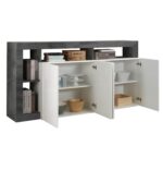 Madia Mogol 4 ante bianco lucido ossido 184x42x93H - immagine 5