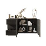 Madia Sabry 2 ante 3 cassetti titanio rovere Kadiz - immagine 3