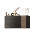 Madia Sabry 2 ante 3 cassetti titanio rovere Kadiz - immagine 4