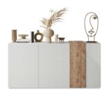 Madia Sabry 3 ante bianco lucido rovere Kadiz - immagine 3