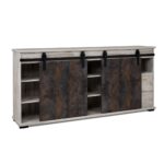 Madia Sevilla 51A pino sbiancato 2 ante scorrevoli e cassetti - immagine 5