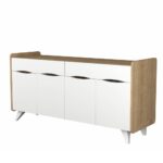 Madia Sila bianco rovere 140x45x72H cm. - immagine 3