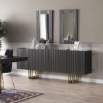 Madia Simphony nera oro 4 ante 202x48x85h