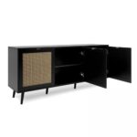 Madia Vienna51A 3 ante nera con frontali effetto vimini - immagine 4