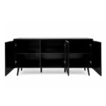 Madia Vienna51A 3 ante nera con frontali effetto vimini - immagine 6