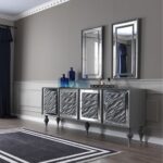 Madia Zen 4 ante grigio 202x48x85h