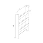 Mensola da parete Alisa 3 ripiani bianca - immagine 5