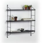 Mensola Neelix con 3 ripiani neri 60x15x68 nero MT191105