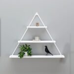 Mensola triangolare 3 ripiani Moset bianco totale MT191006 - immagine 2