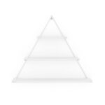 Mensola triangolare 3 ripiani Moset bianco totale MT191006 - immagine 3