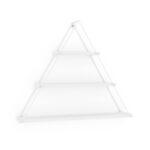 Mensola triangolare 3 ripiani Moset bianco totale MT191006 - immagine 4