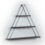 Mensola triangolare Moset  3 ripiani nero MT191005 - immagine 2