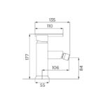 Miscelatore bagno Quadra bidet cromato - immagine 2
