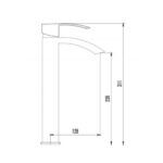 Miscelatore bagno Riga lavabo alto cromato - immagine 2