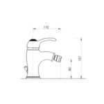 Miscelatore cromato Bologna bidet - immagine 2