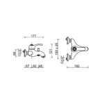 Miscelatore cromato Bologna vasca - immagine 2