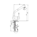 Miscelatore da cucina Paini 64CR568 cromato doccetta estraibile - immagine 2