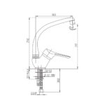 Miscelatore da cucina Paini 76CN571 cromato satinato DILOS - immagine 2