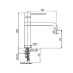 Miscelatore da cucina Paini 78CR579 cromato canna fissa a fontana - immagine 2