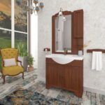 Mobile bagno Albano noce arte povera 87x50,5x191 H