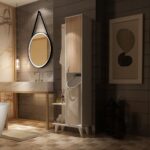 Mobile bagno Kuban bianco rovere 64x30x178 - immagine 2