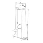 Mobile bagno Kuban bianco rovere 64x30x178 - immagine 6