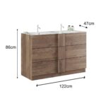 Mobile bagno Salemi120 doppia vasca rovere mercure - immagine 2