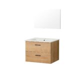 Mobile bagno sospeso Lario rovere 80x46 - immagine 2