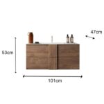 Mobile bagno sospeso Salemi100 rovere mercure - immagine 3