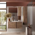 Mobile bagno sospeso Salemi100 rovere mercure - immagine 4
